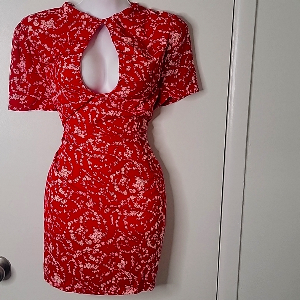 Red cutout dress